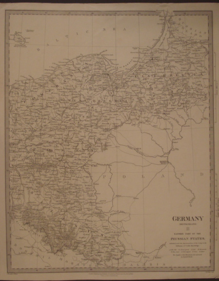 Map. Germany (Deutschland) II Eastern Part of the Prussian States.