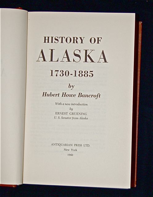 History of Alaska 1730- 1885