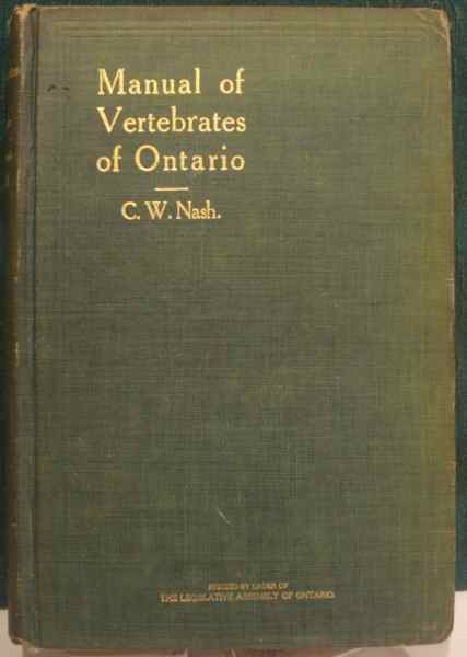 Manual of Vertebrates of Ontario.