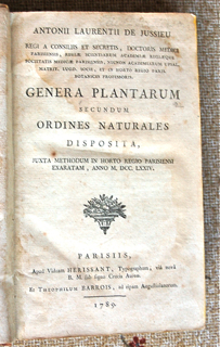 Genera Plantarum secundum ordines naturales disposita, juxta methodum in hortu regio Parisiensi exaratum, anno M. DCC. LXXIV.