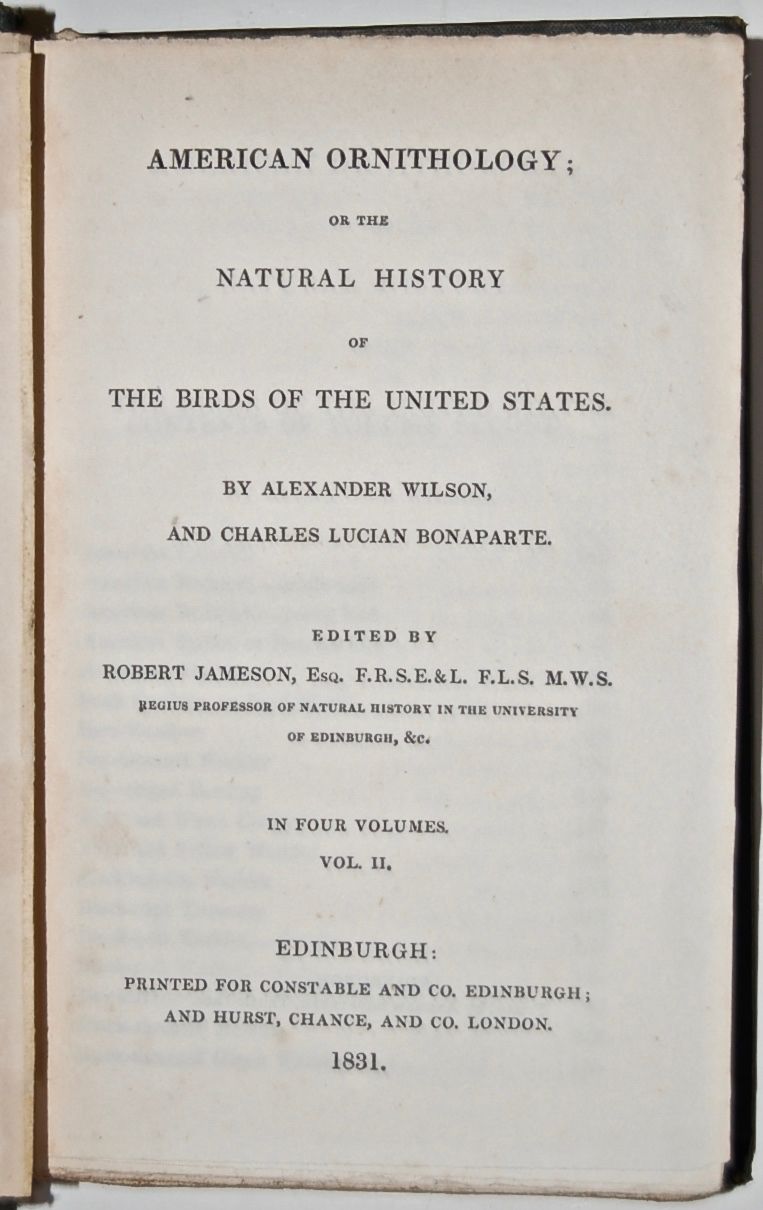  American Ornithology; or the Natural History of the Birds of the United States.  Volume II. 