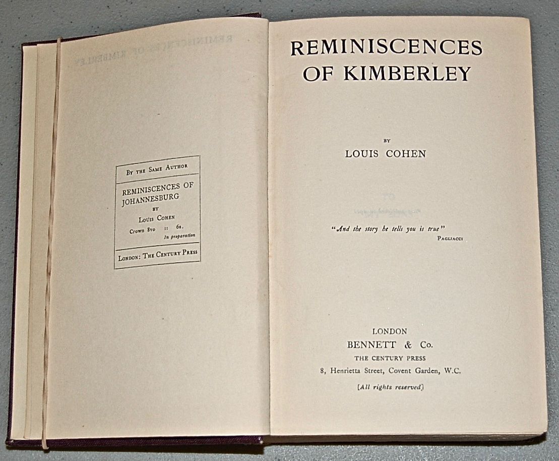 Reminiscences of Kimberley