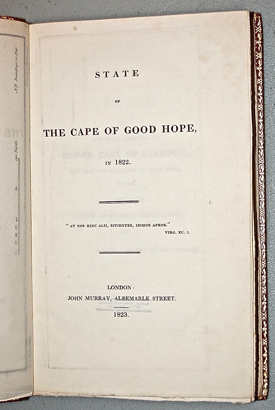 State of the Cape of Good Hope in 1822. 