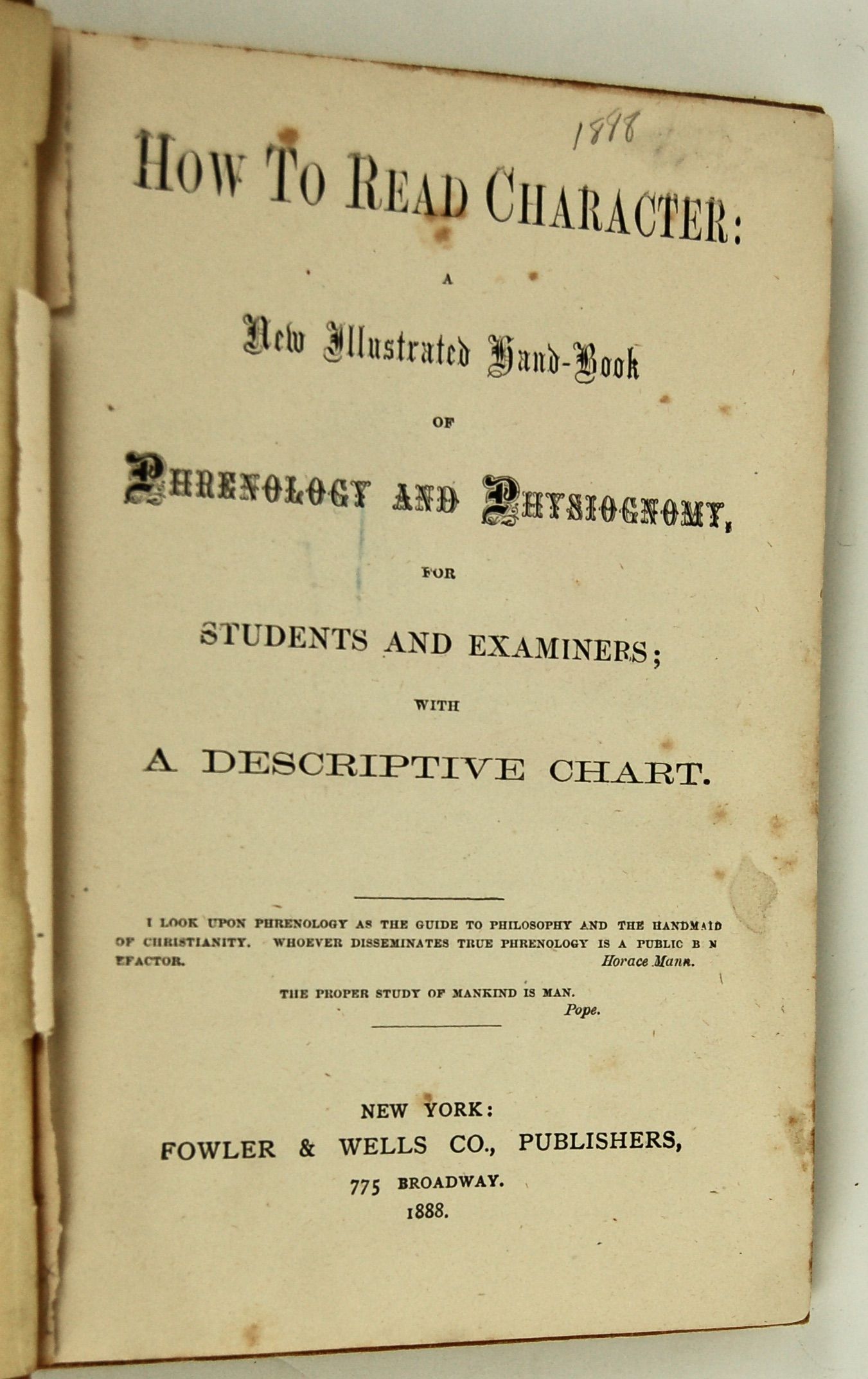  How to Read Character, a New Illustrated Handbook of Phrenology and Physiognomy…