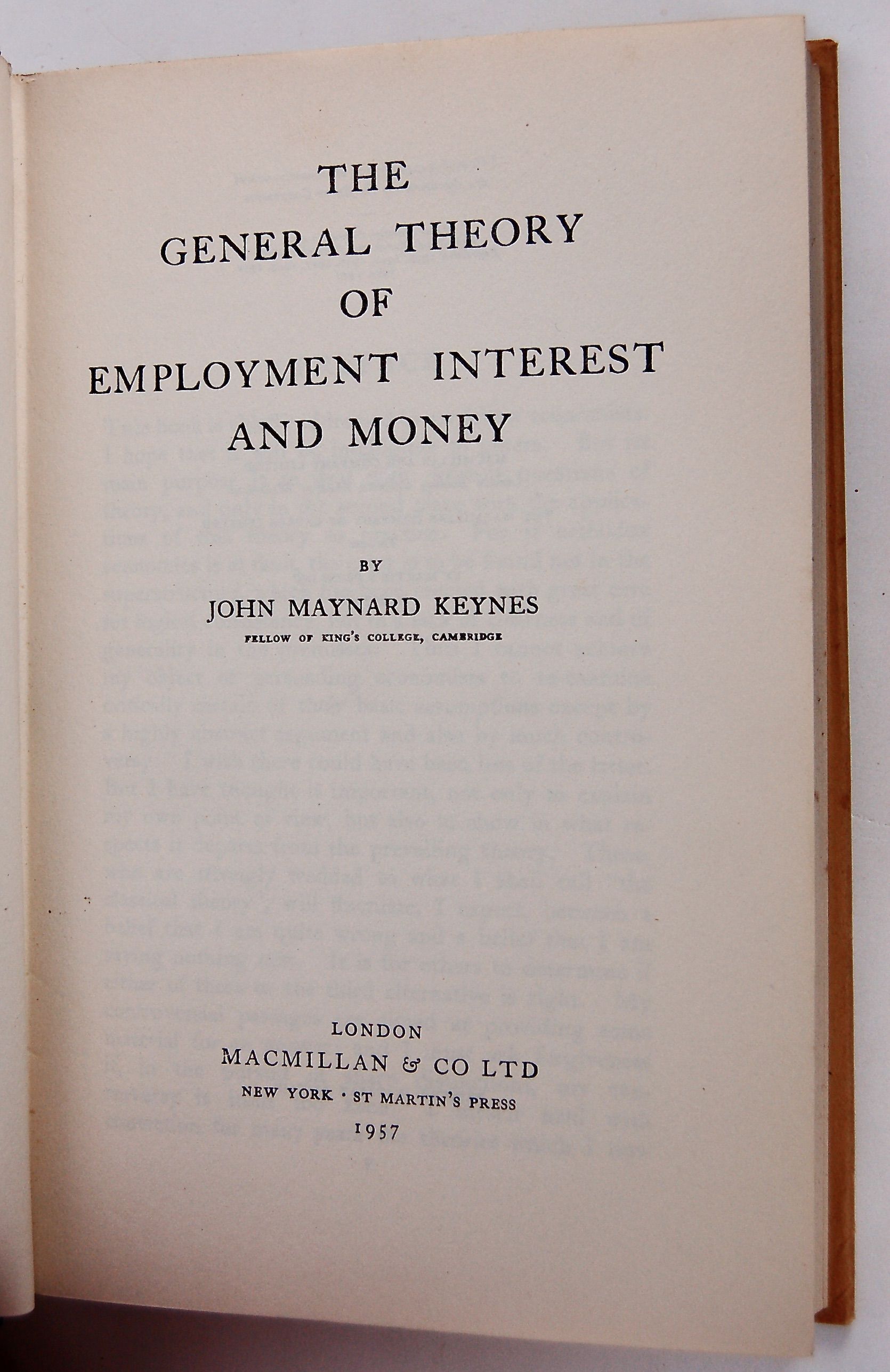 The General Theory of Employment, Interest, and Money